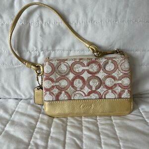 Coach Gold/Tan Mini Purse New